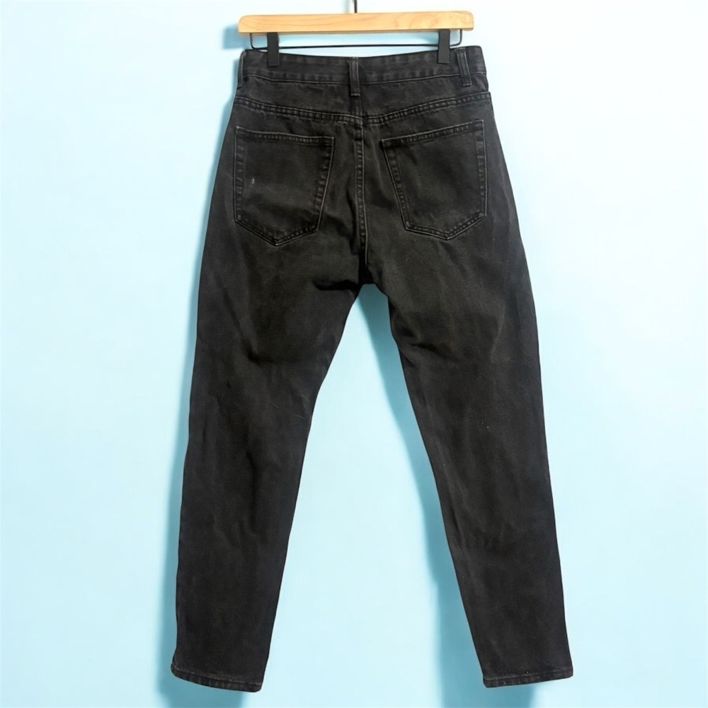 Black Charcoal Distressed High Rise Skinny Jeans 29” Waist Punk Grunge - Picture 2 of 13